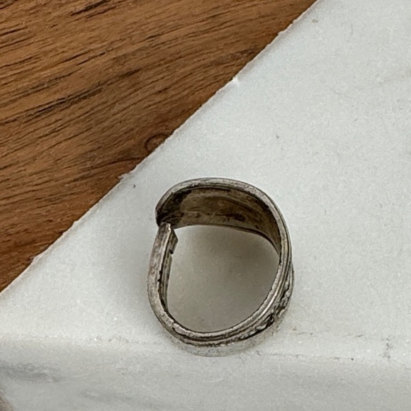 Vintage Gerber Baby Silver Plated Spoon Ring Sz 4.5 Lot D51 - Picture 10 of 11